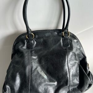 HOBO INTERNATIONAL Elegant Black Leather Tote Bag